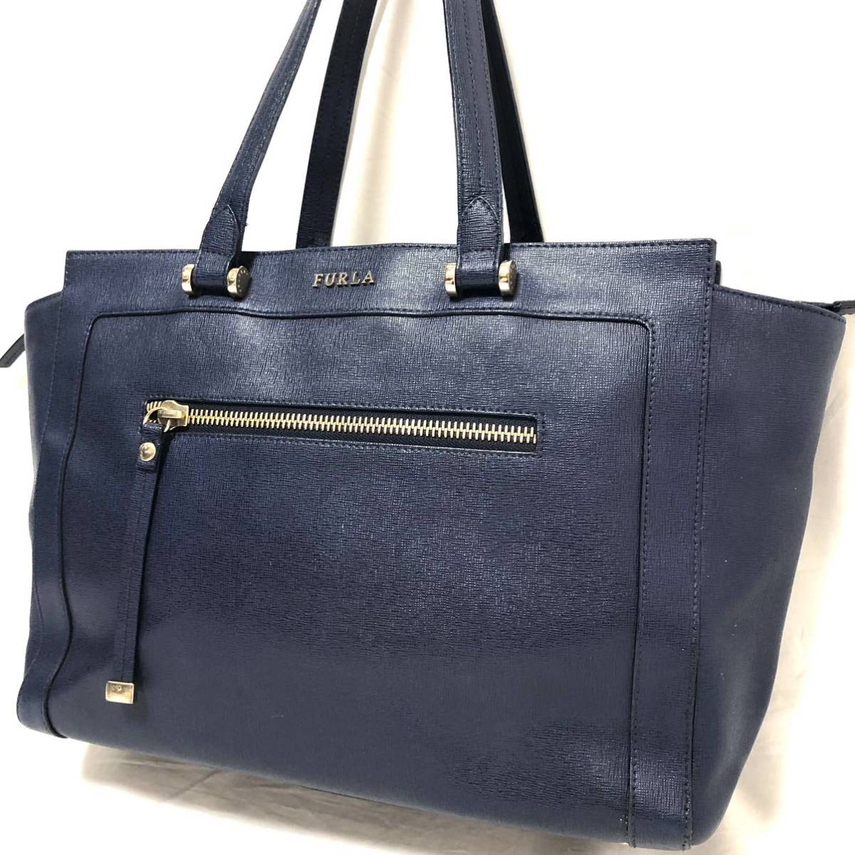 トートバッグ FURLA ブラック レザー フルラ ビジネスバッグ A4収納可 