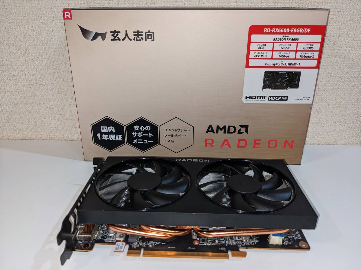 玄人志向 AMD AMD 玄人志向 Radeon RX6600-E8GB/DF 8GB GDDR6 FFXV