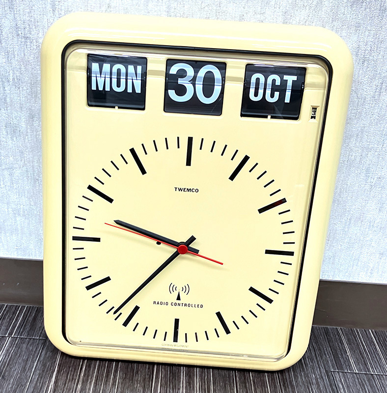 □TWEMCO トゥエンコ RC-12 電波時計 パタパタクロック パタパタ時計