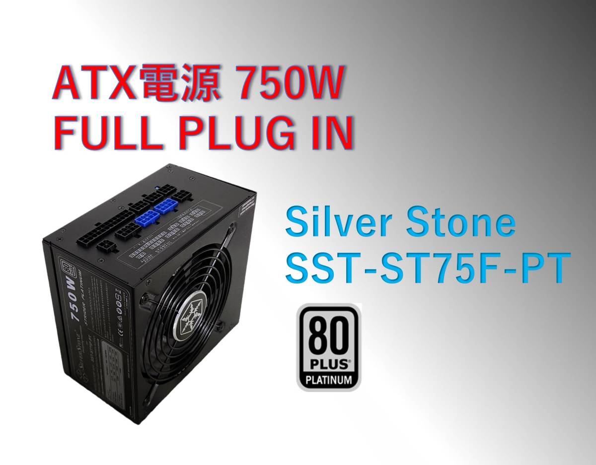 Alimentation PC SilverStone Strider Plus 750W Argent 80 Plus - Modulaire, Silencieuse (36dBA), Protégée - Pour Gaming & Configs Exigeantes