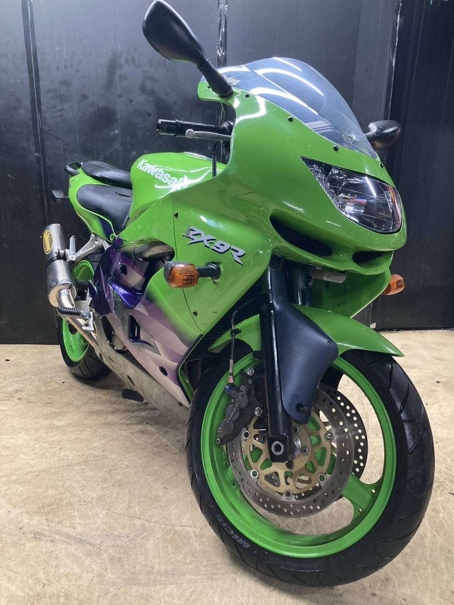 カワサキ ZX-9R ZX900C 14597km エンジン実働 900㏄ H10年登録 書類