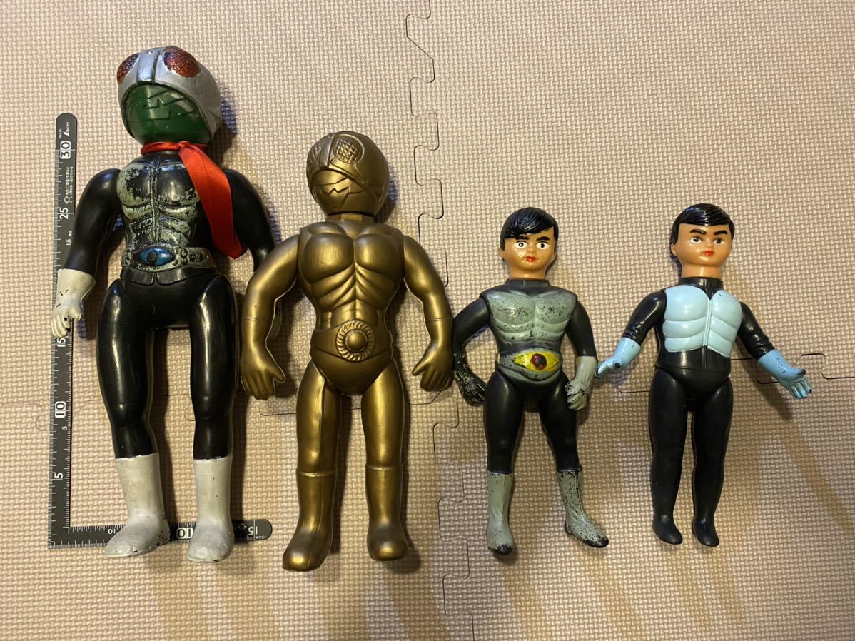 仮面ライダー 旧バンダイ ポリ ソフビ まとめて ビンテージ パチ 無