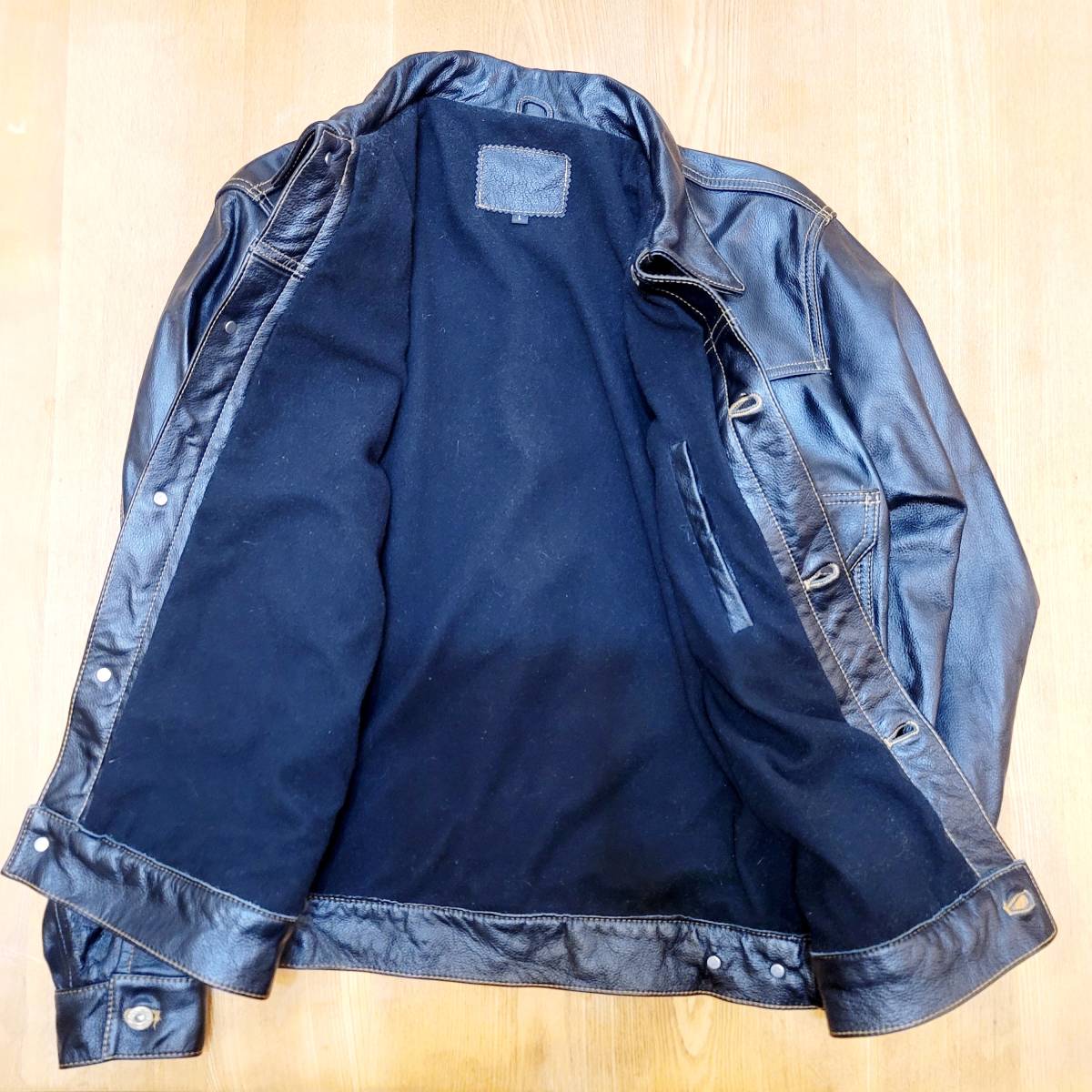 Gabriel 牛革 メンズ 本革 最上級ナッパ革 Gジャンライダース レザー 