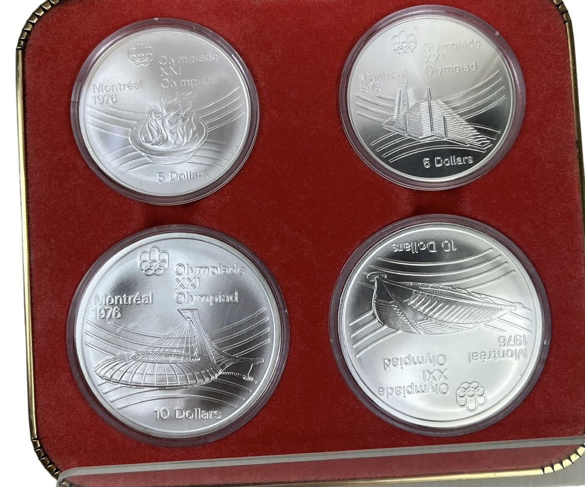 カナダ 銀貨 10ドル 1976年 モントリオールオリンピック 5ドル 4枚 