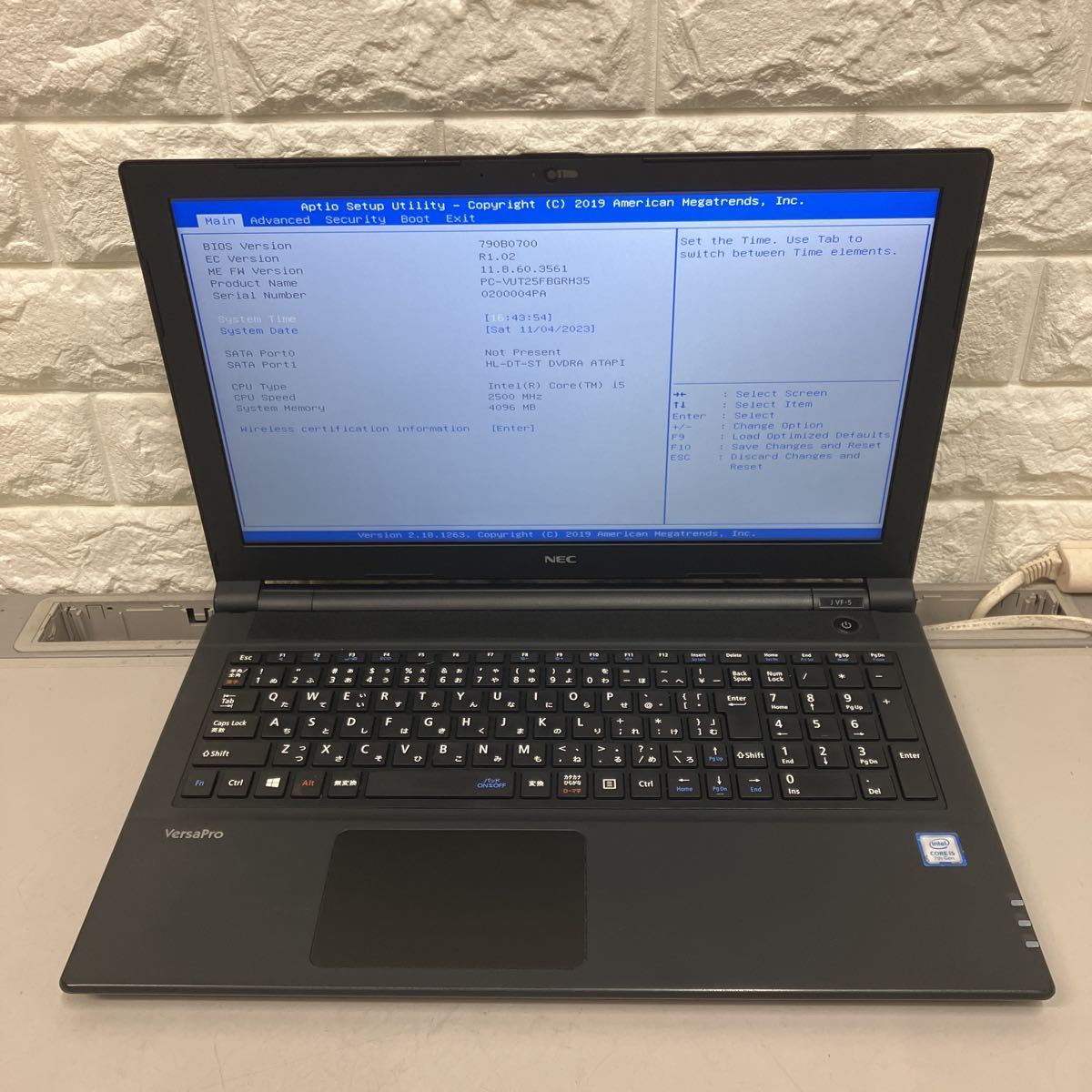 M178 NEC VersaPro J VF-5 PC-VUT25FBGRH35 core i5第7世代 メモリ4GB
