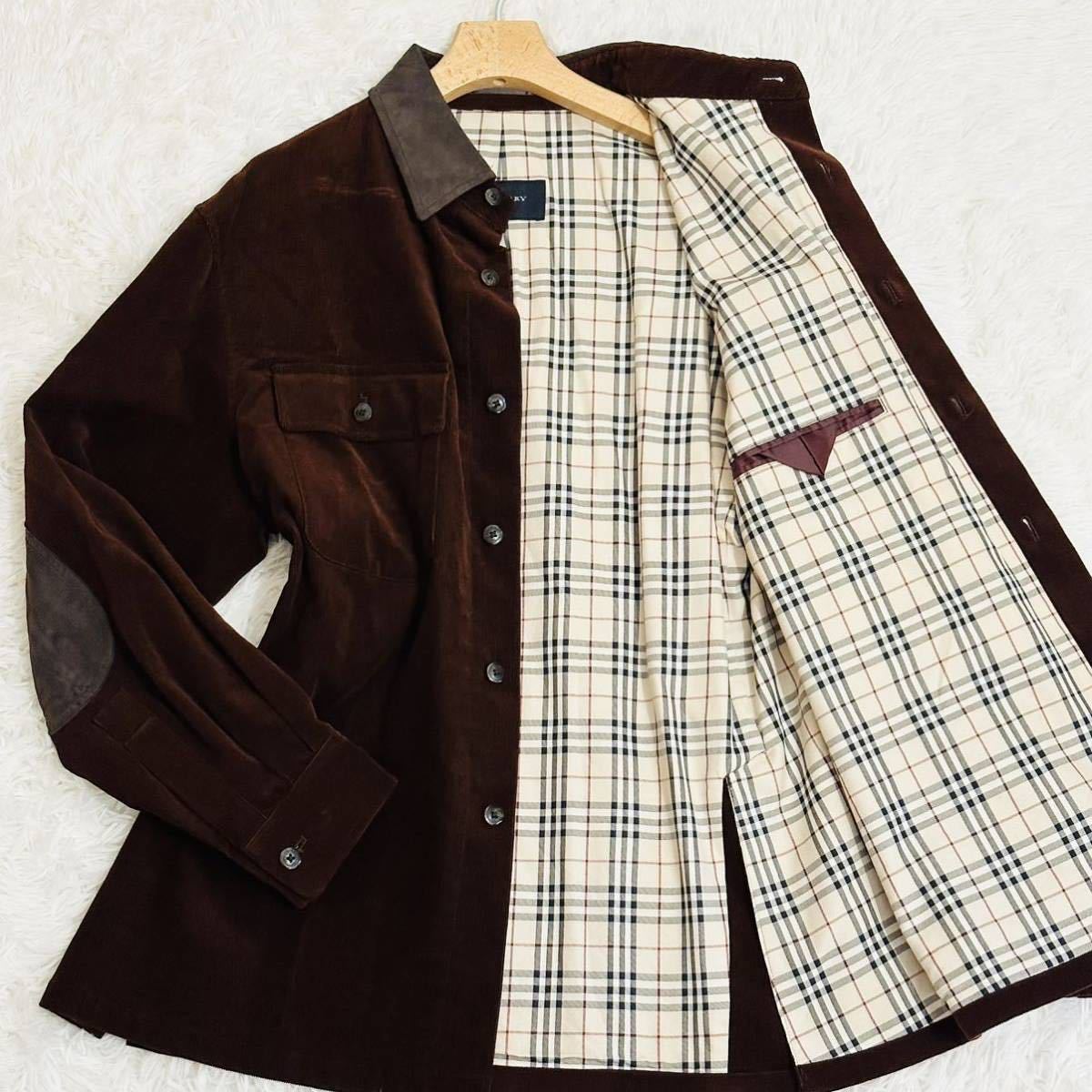 希少L 希少L バーバリーロンドン コーデュロイシャツジャケット ノバ