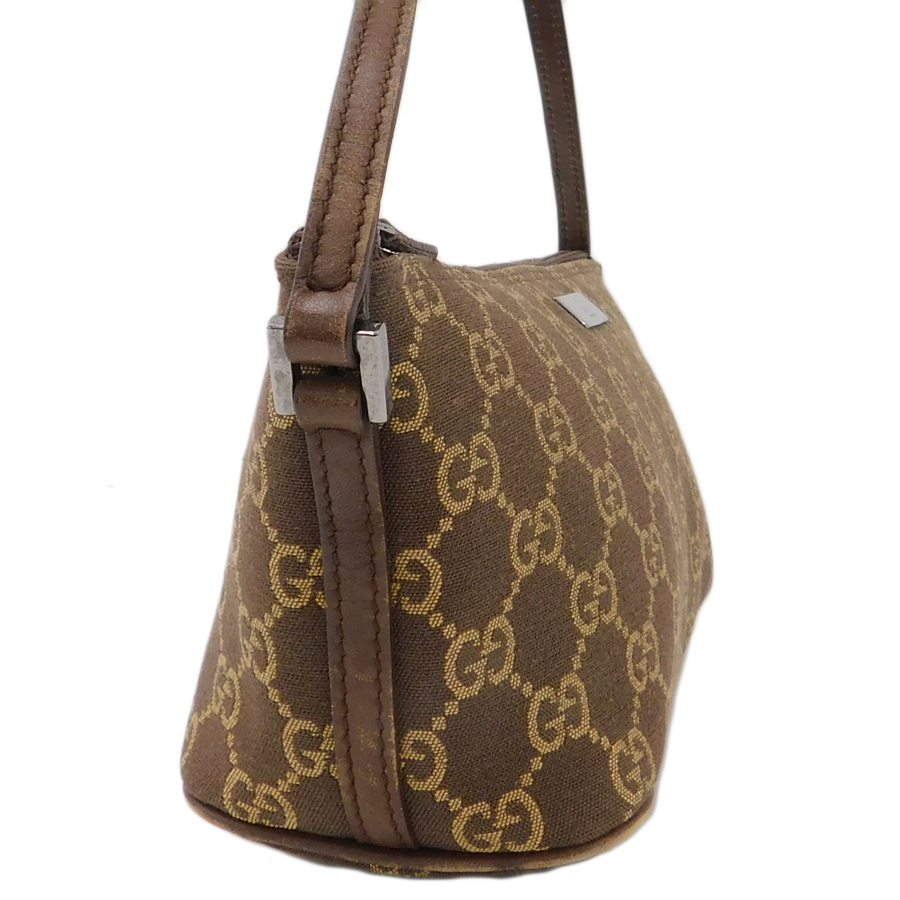 1円 □ 美品 グッチ アクセサリーポーチ 039・1103 2123 ブラウン系