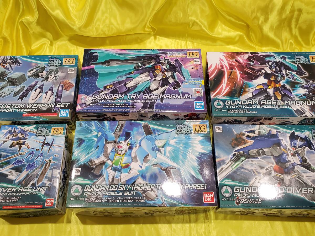 【2025，セール】 未組品 バンダイ ガンプラ HGBD 1/144 6個セット 00ダイバー/AGEⅡマグナム/00スカイハイヤー/トライAGEマグナム/ウェポンユニット(ガンダム)｜売買されたオークション情報、yahooの商品情報をアー その他