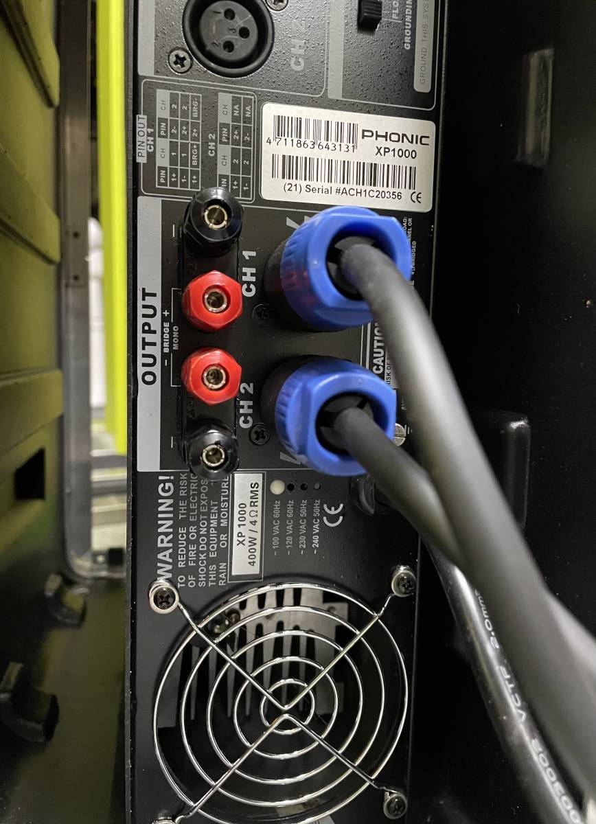 ◇音出し確認済みです！PA アンプ→PHONIC XP1000 400W＆スピーカー