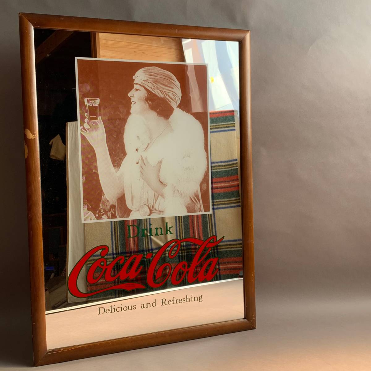 MS372 レア コカ・コーラ Coca-Cola パブミラー (検)ヴィンテージ 