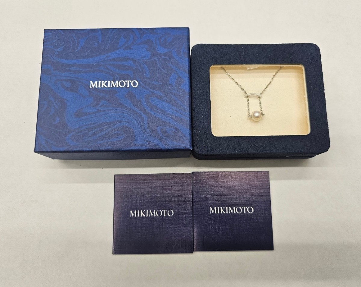 ◇Mikimoto ミキモト パール ネックレ 真珠 SIL (M) 刻印有リ（KU-5