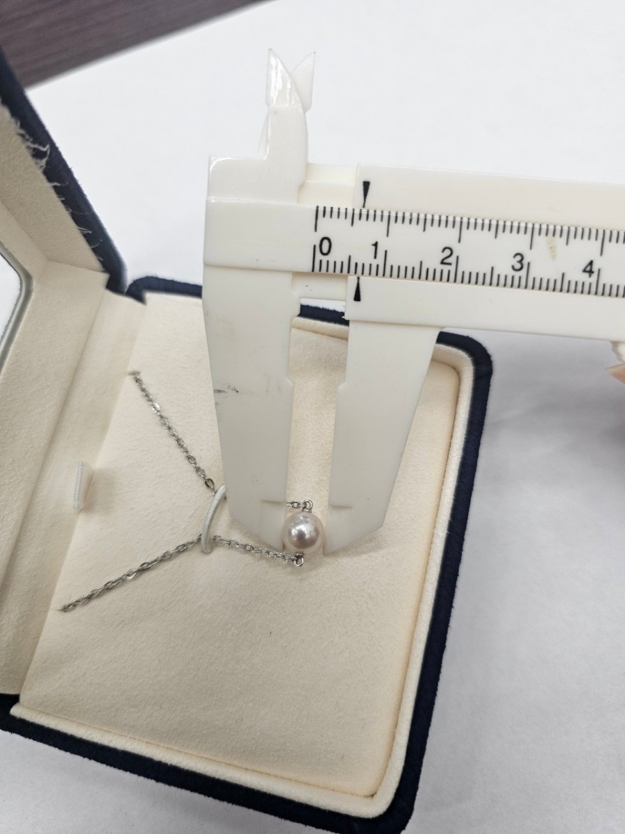 ◇Mikimoto ミキモト パール ネックレ 真珠 SIL (M) 刻印有リ（KU-5