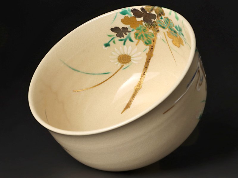 古美味】真葛香斎 菊水之絵茶碗 茶道具 保証品 sJQ6 【公式通販】