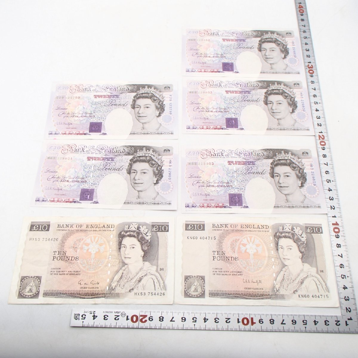 イギリス ポンド 旧紙幣 £20×5枚 £100 イギリス 旧20ポンド紙幣