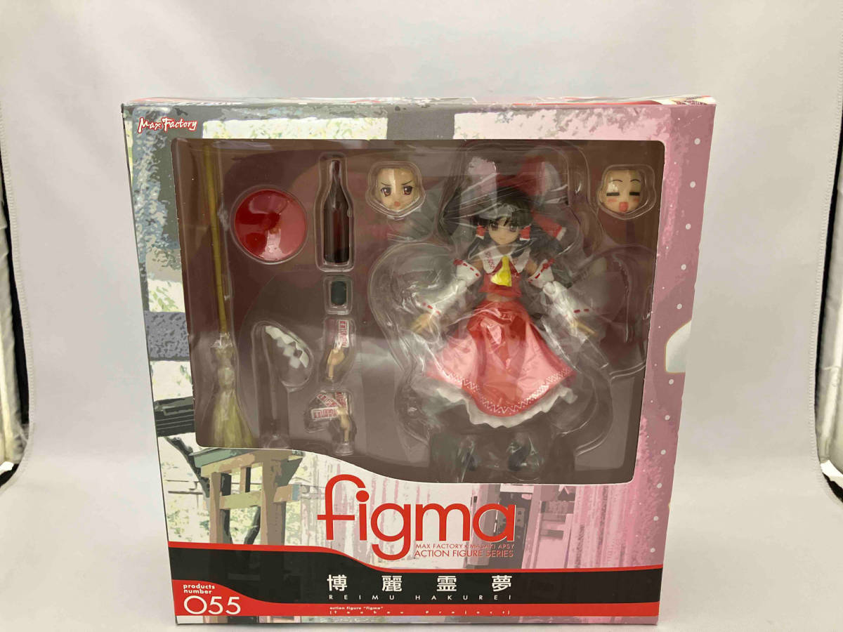 中古］figma 東方 博麗霊夢055、霧雨魔理沙 069 2体セット フィギュア