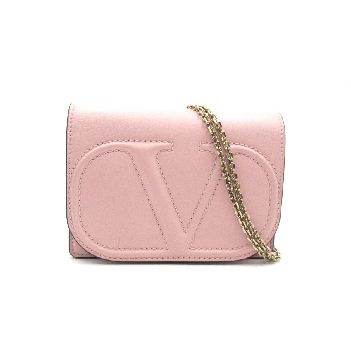Valentino ヴァレンチノ ショルダーバッグ チェーンショルダーバッグ ピンク系 レザー 中古 レディース