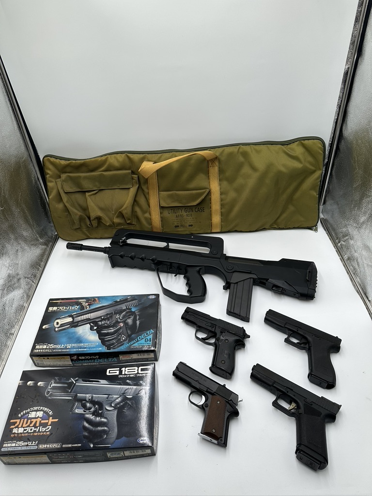 H0258 エアガン モデルガン ガスガン まとめ売り 計7点 動作未確認 ハンドガン サブマシンガン FA-MAS 他