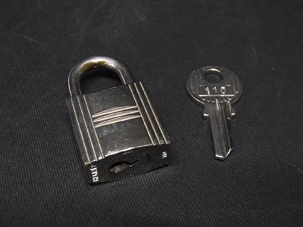 HERMES エルメス カデナ 南京錠 パドロック 110 鍵 キー シルバー系