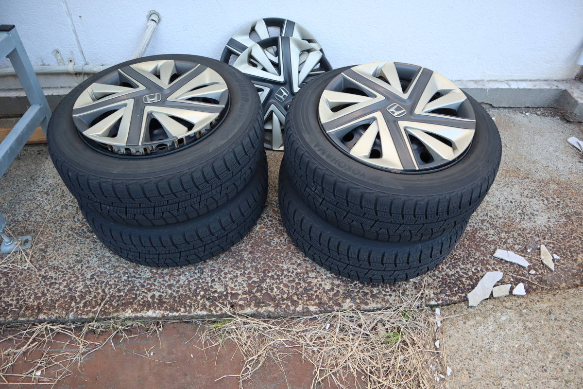 ホンダ シャトル純正 スチールホイル＋ヨコハマIG50 プラス185/60R15 4 