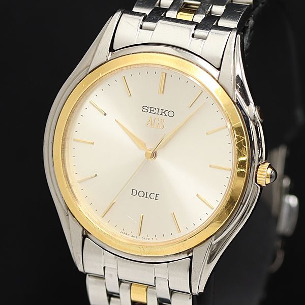 1円 セイコー 4M21-0A50 ドルチェ AGS シルバー文字盤 メンズ腕時計 OGH 0662200