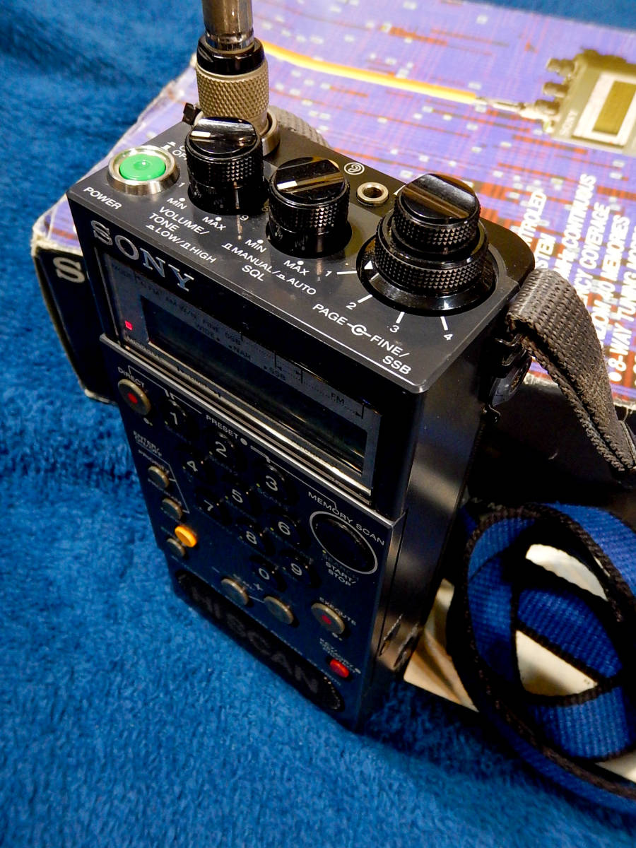 きれいな SONY ICF-PRO70 電解コンデンサー等の予防交換整備済・元箱・取説