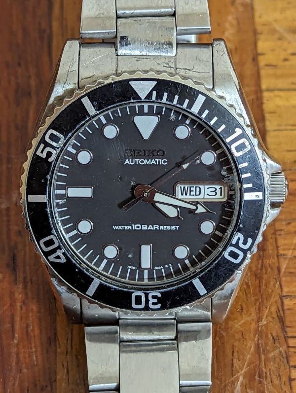 ジャンク】SEIKO セイコー ダイバー 自動巻き メンズ 腕時計 7S26-0050