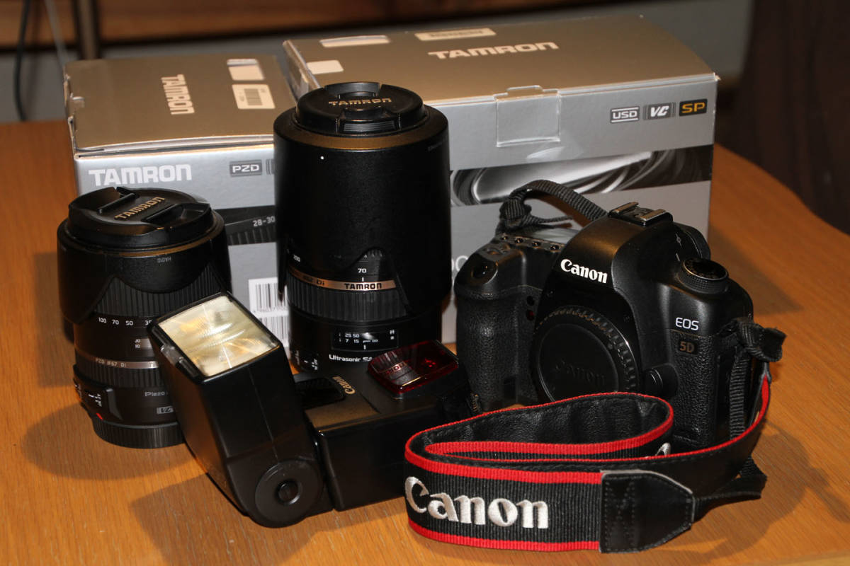Canon EOS 5D markII Speedlite 550EX Tamron A010 A005 セットで 
