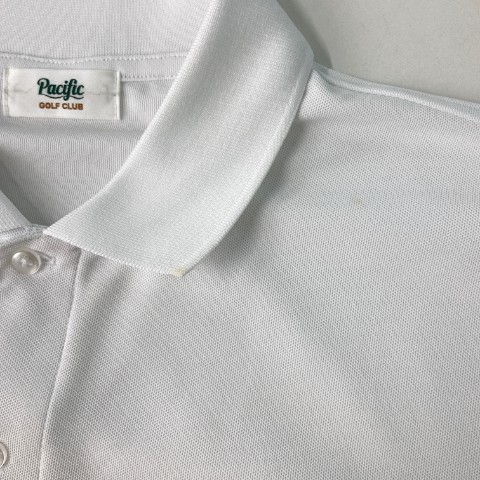 Pacific GOLF CLUB ポロシャツ メンズ ホワイト XL