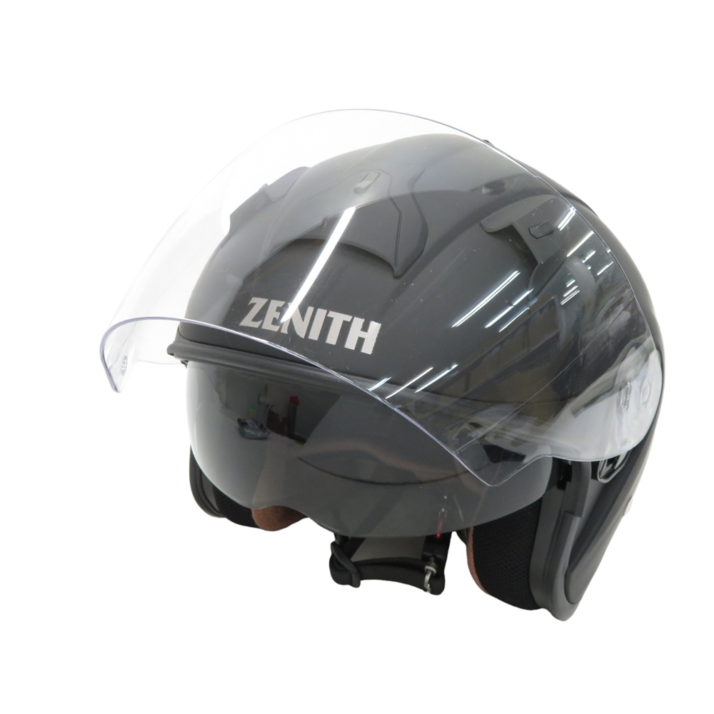 A26017 ヤマハ ジェットヘルメット YJ-14 ZENITH サンバイザーモデル サイズM メタルブラック 中古 YJ- ヤマハ　ZENITH YJ-14　Mサイズ　マットブラック