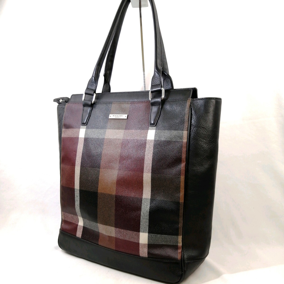 I #【商品ランク:B】 ブラックレーベル クレストブリッジ BLACK LABEL CRESTBRIDGE レザー セミショルダー 肩掛け トートバッグ 婦人鞄