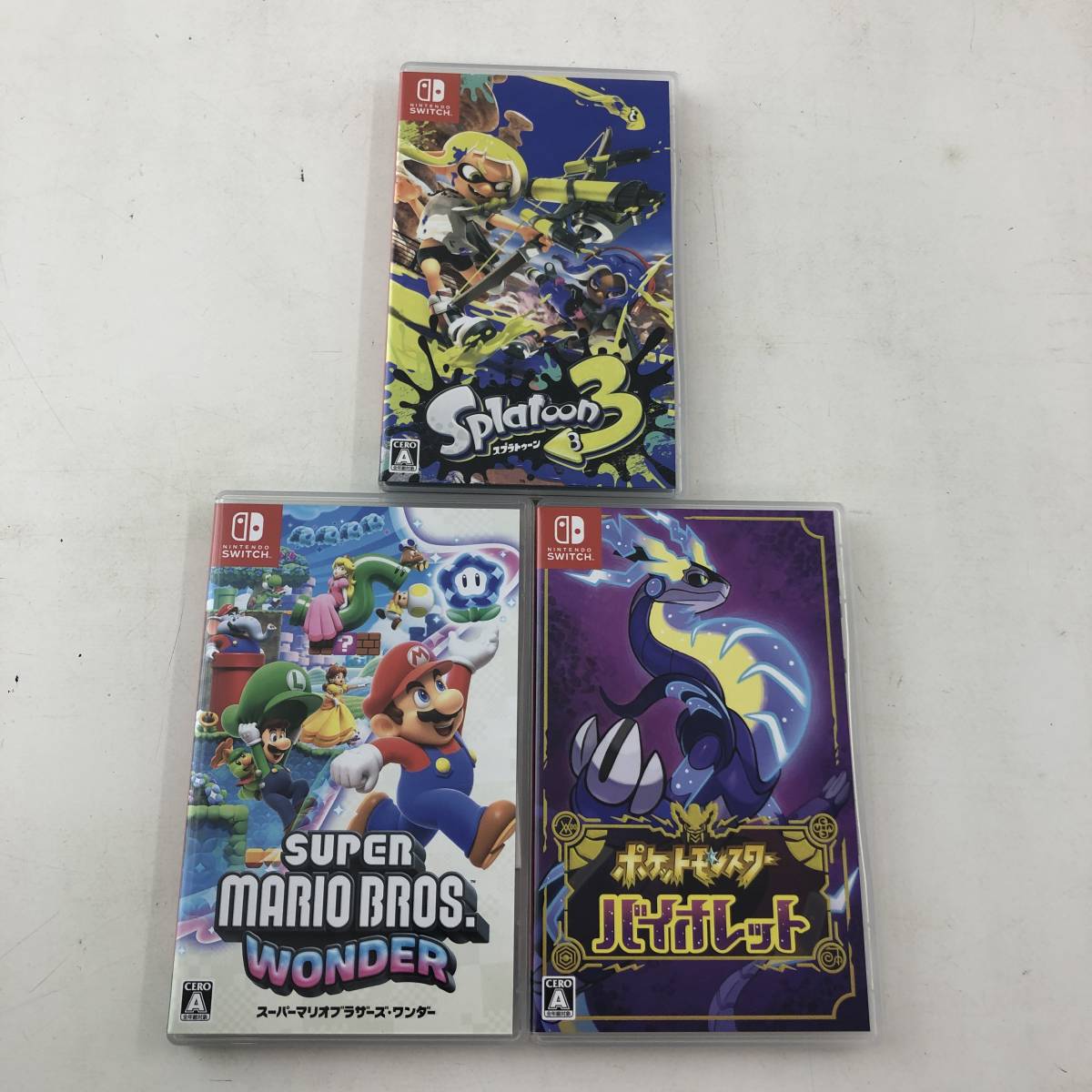 1円～】Switchソフト 3本セット スプラトゥーン3、ポケットモンスター