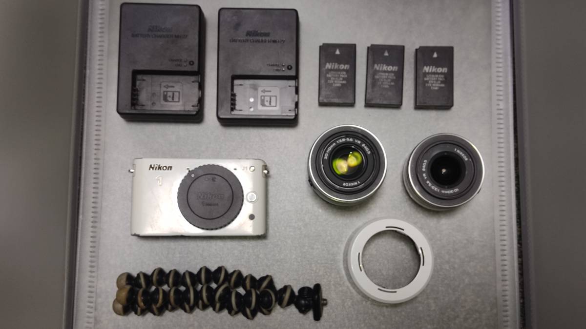 難ありジャンク] ニコン Nikon J1 レンズセット 付属品多いです 1円