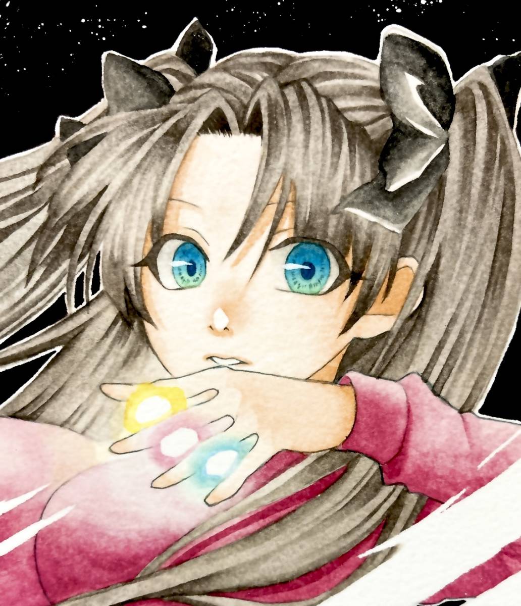 ◎同人手描きイラスト◎Fate/Grand Order◎遠坂凛◎原画◎A4 ◎