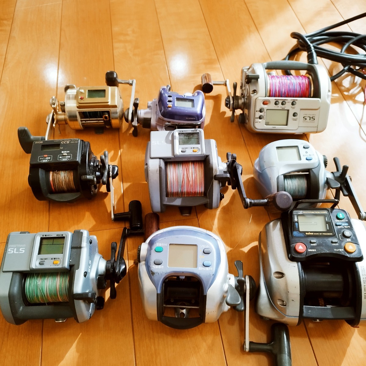 動作未確認　ジャンク現状品　電動リール　大量まとめて　9台セット　SHIMANO SLS RYOBI CCS等 シマノ リョービ
