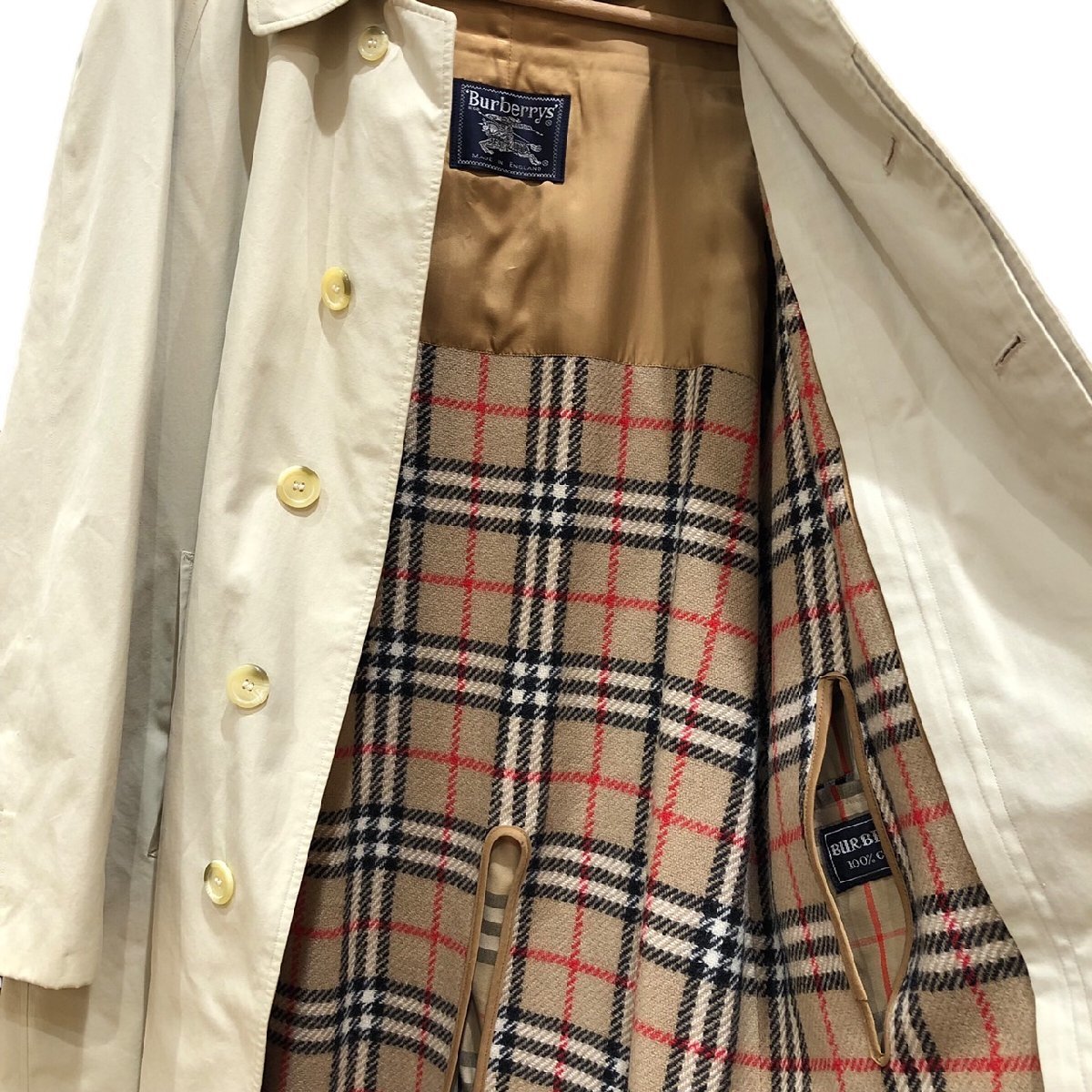 BURBERRY バーバリー コート メンズ ノバチェック ベージュ系 ※ 変色有