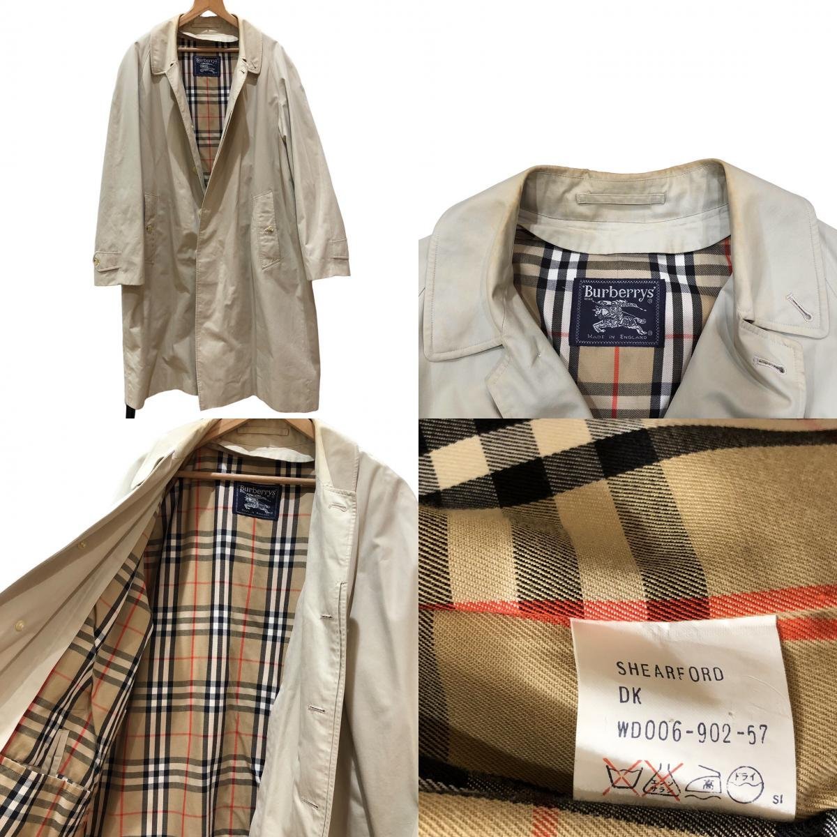 BURBERRY バーバリー コート メンズ ノバチェック ベージュ系 ※ 変色有