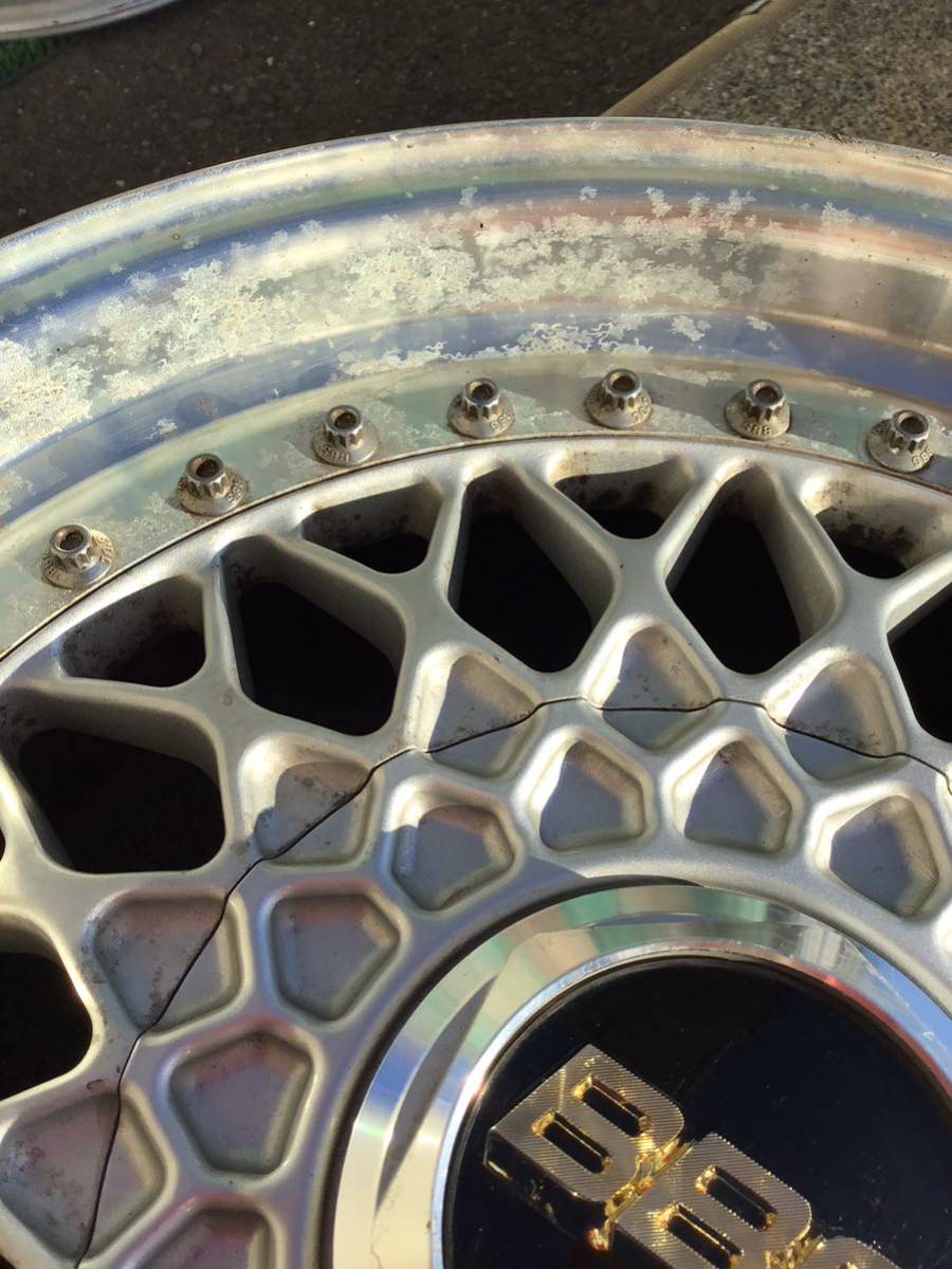 BBS RS137 RS225 前後違いアルミホイール 16×7J.8J+45 114.3-5H 中古品