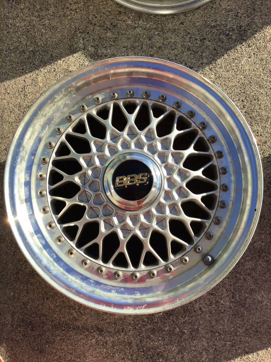 BBS RS137 RS225 前後違いアルミホイール 16×7J.8J+45 114.3-5H 中古品