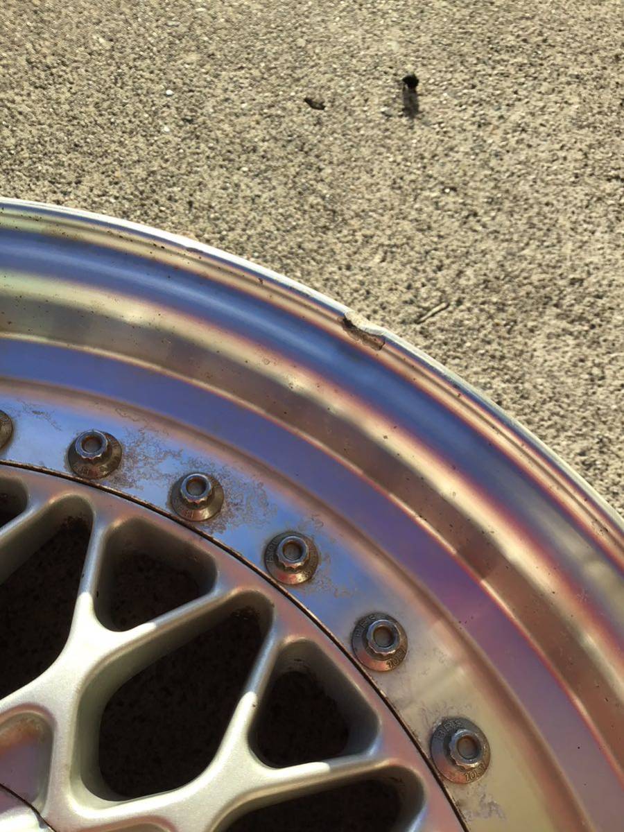 BBS RS137 RS225 前後違いアルミホイール 16×7J.8J+45 114.3-5H 中古品