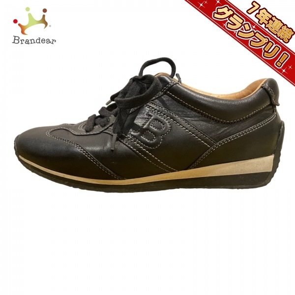バリー BALLY スニーカー US 5 1/2 M - レザー 黒 レディース 靴