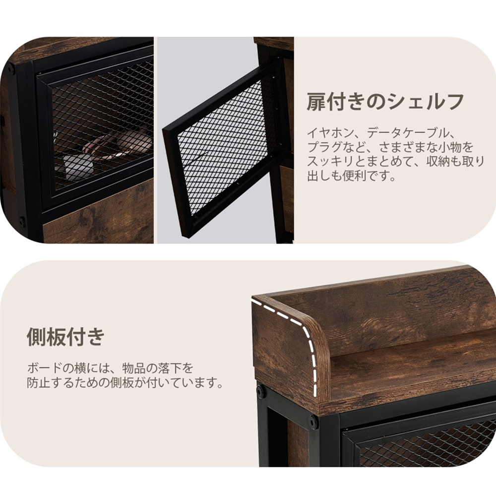 ベッドフレーム ダブル ダブルベッド パイプベッド コンセント付き 宮