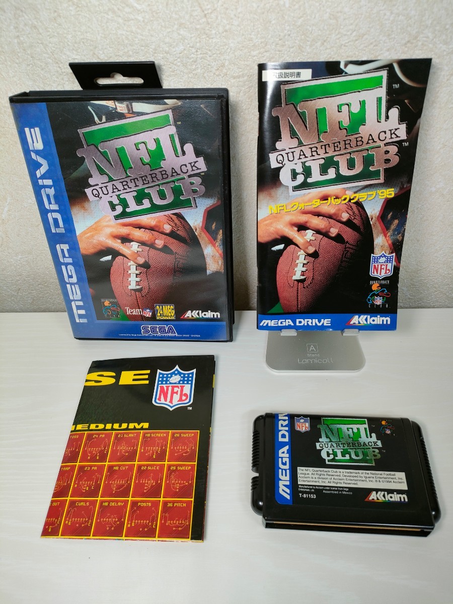 MD【NFLクォーターバッククラブ'95】箱 一覧 取扱説明書 ソフト付き『セガ メガドライブ』アクレイムジャパン SEGA