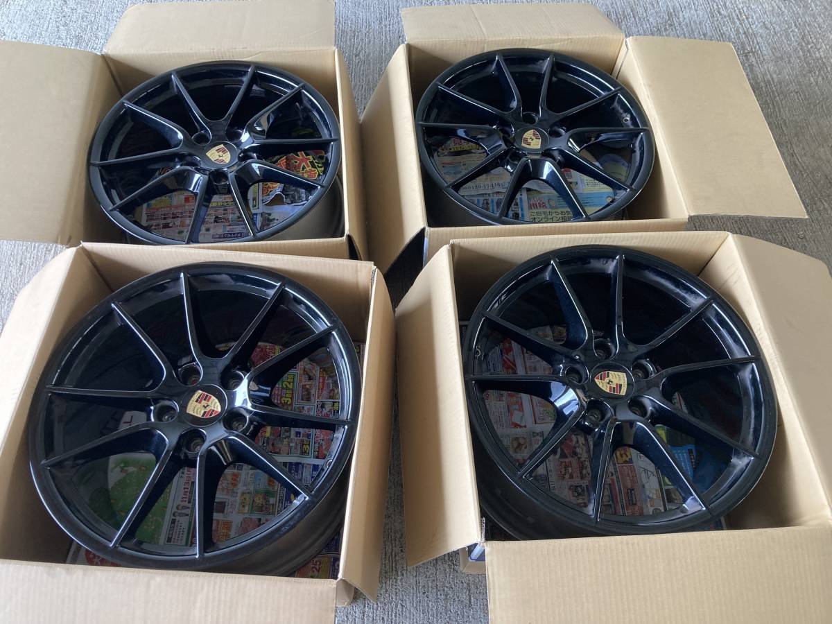 ポルシェ 911 991.1 純正ホイール 20インチ +51 +70 ブラック 美品 1台