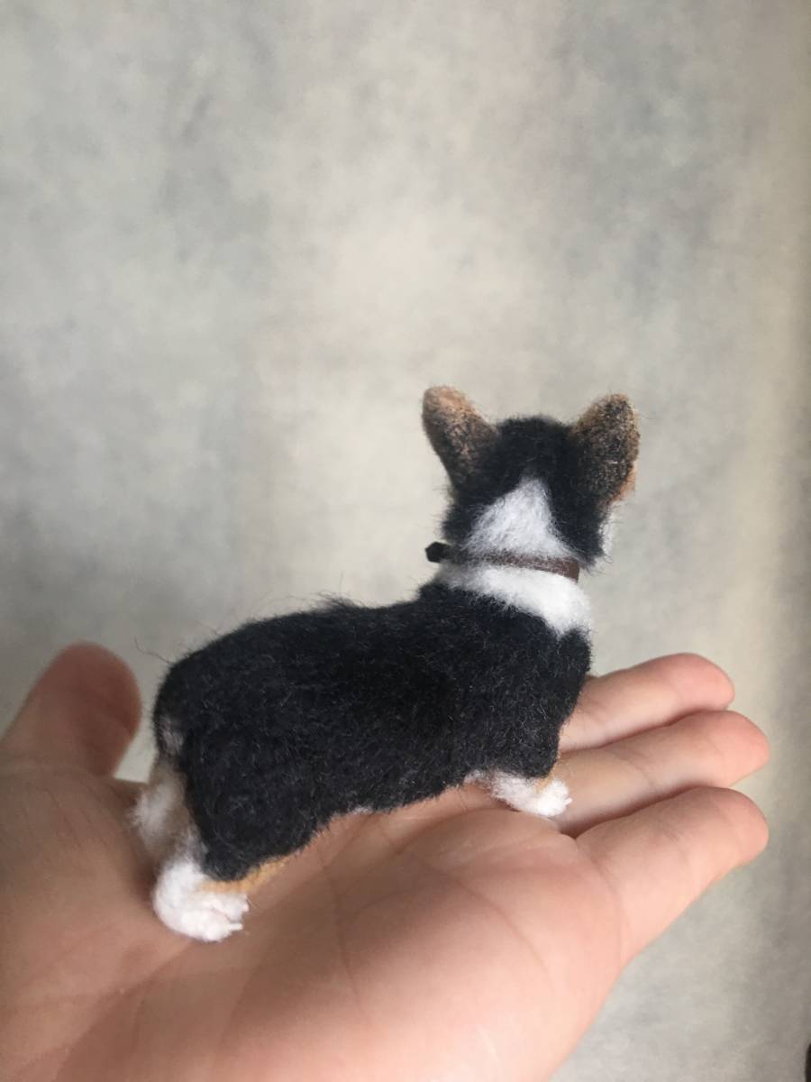 羊毛フェルト アレンジメント コーギー ハンドメイド 羊毛フェルト