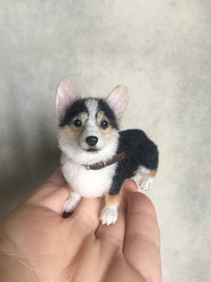 羊毛フェルト　アレンジメント　コーギー　ハンドメイド 羊毛フェルト アレンジメント コーギー ハンドメイド 羊毛フェルト