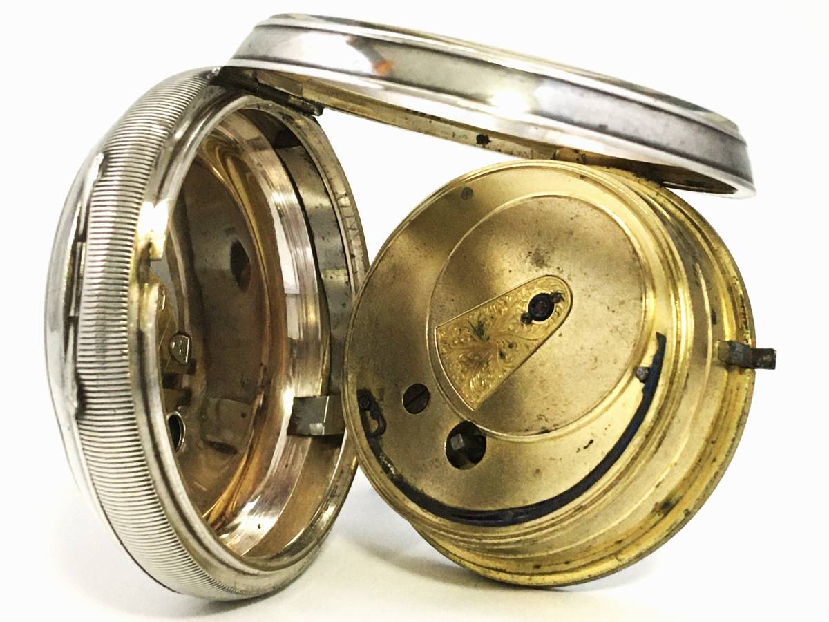 1892年製◇英国チェスター T.J.Rudelsheim Hampton 鎖引き Fusee 銀