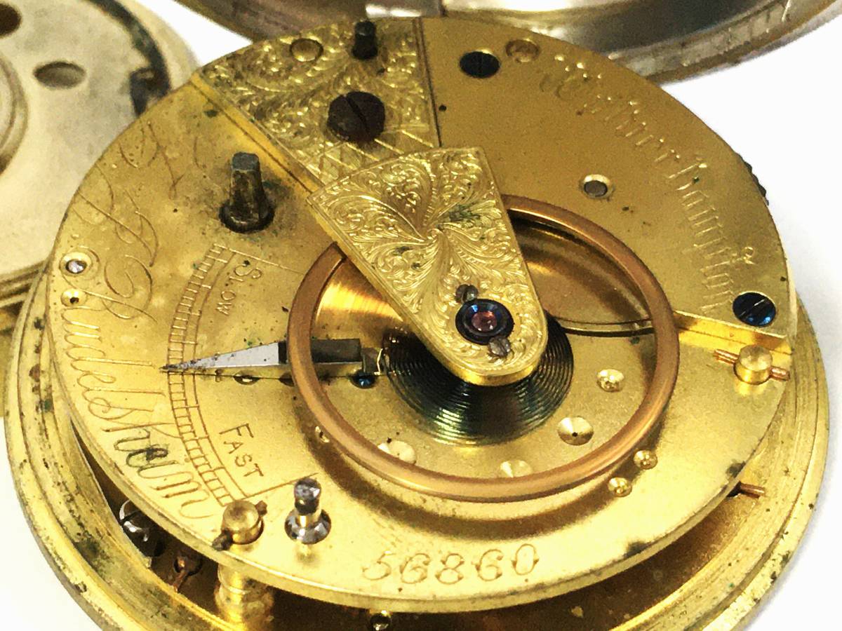 特別セール（31日まで）値下げ不可 イギリス　純銀　時計チェーン　70g 1892年製◇英国チェスター T.J.Rudelsheim Hampton 鎖引き Fusee 銀