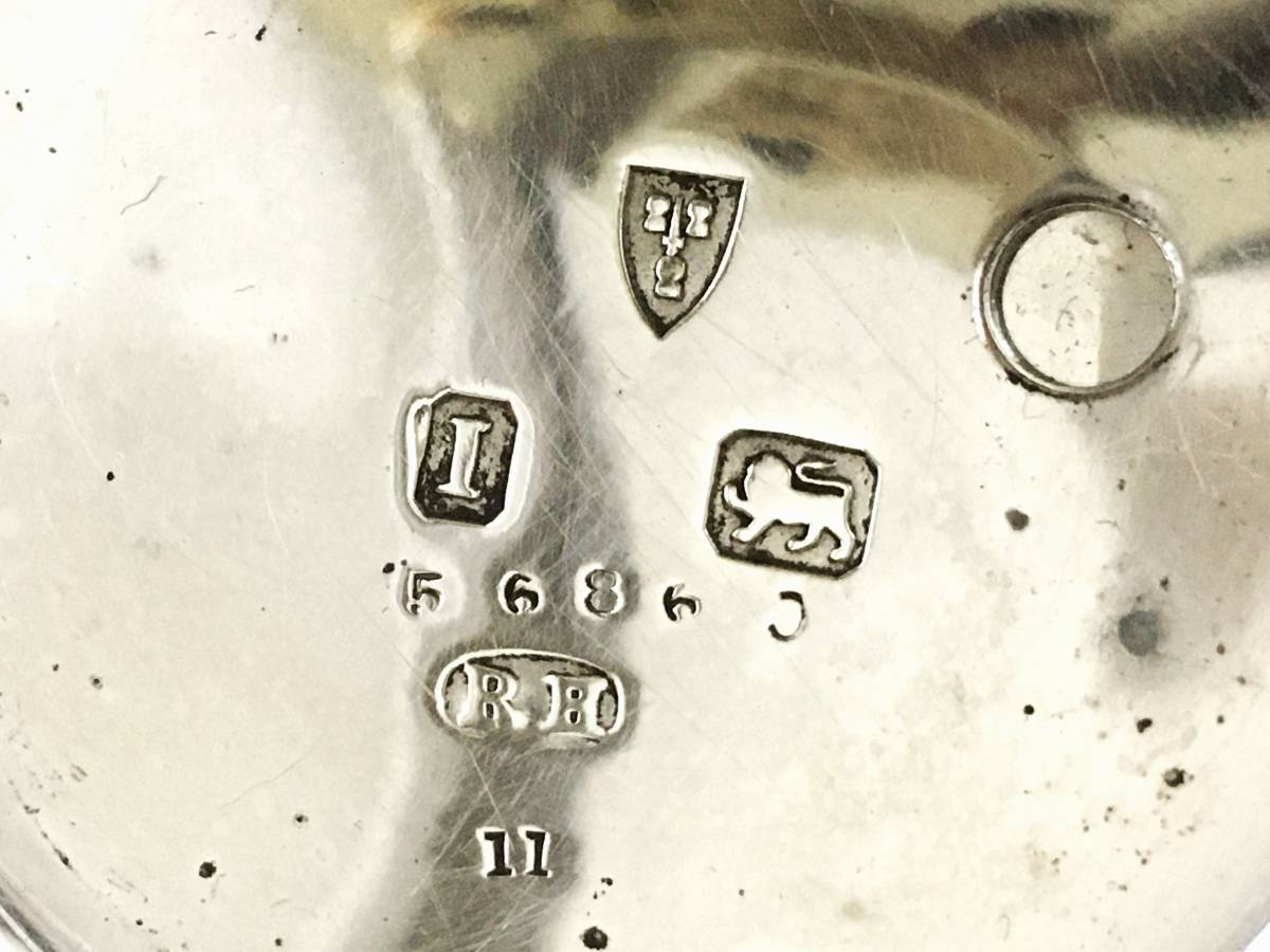 1892年製◇英国チェスター T.J.Rudelsheim Hampton 鎖引き Fusee 銀