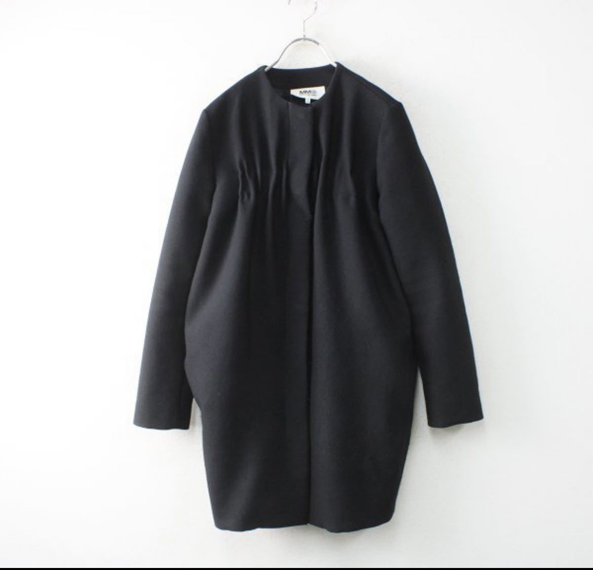 【MM6 Maison Margiela】エムエム6_ノーカラーコート_レディース_38