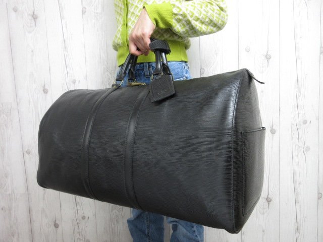 極美品 LOUIS VUITTON ルイヴィトン エピ キーポル55 ノワール
